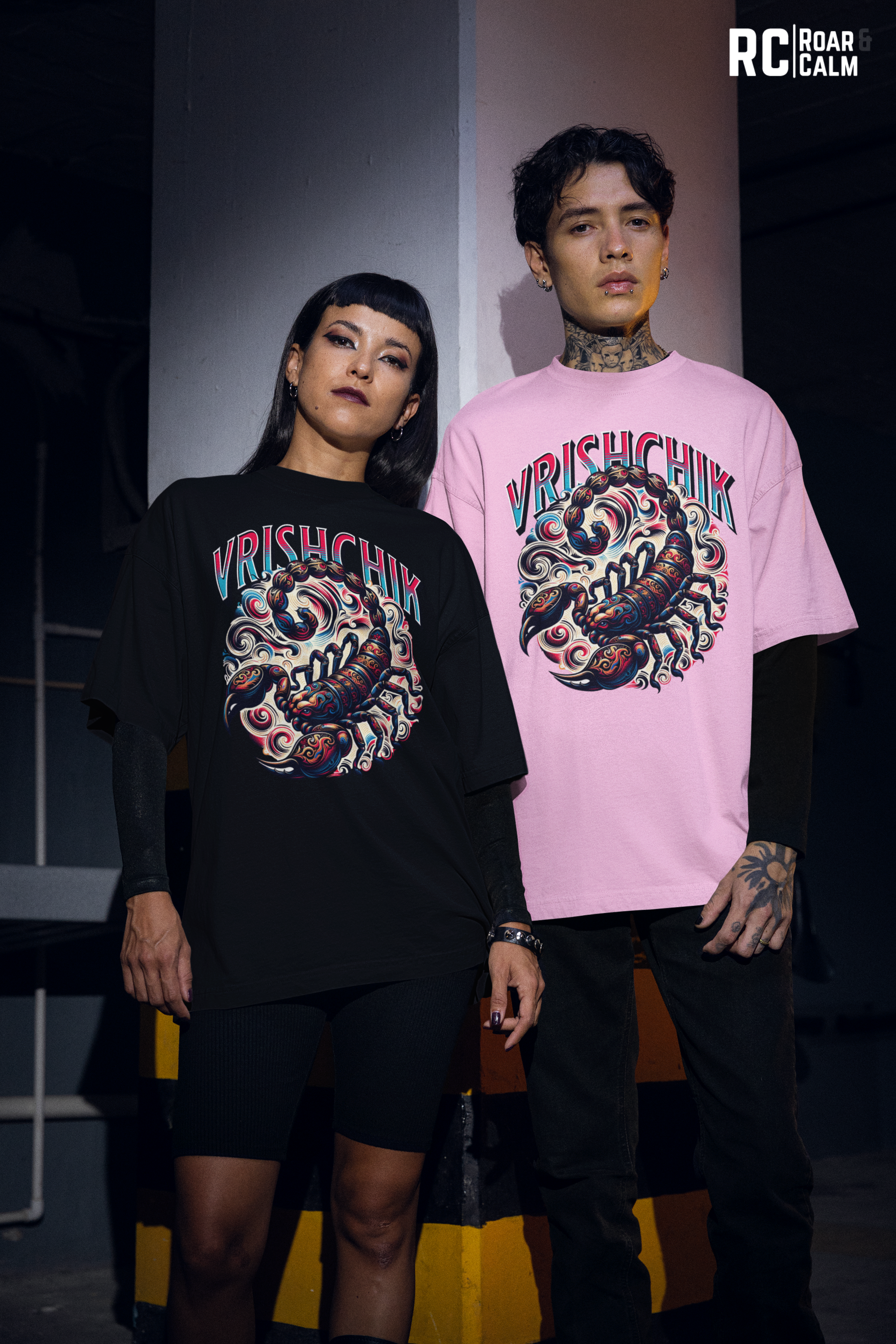 Vrischika Zodiac Oversized T-Shirt (UNISEX) – Roar & Calm Collection