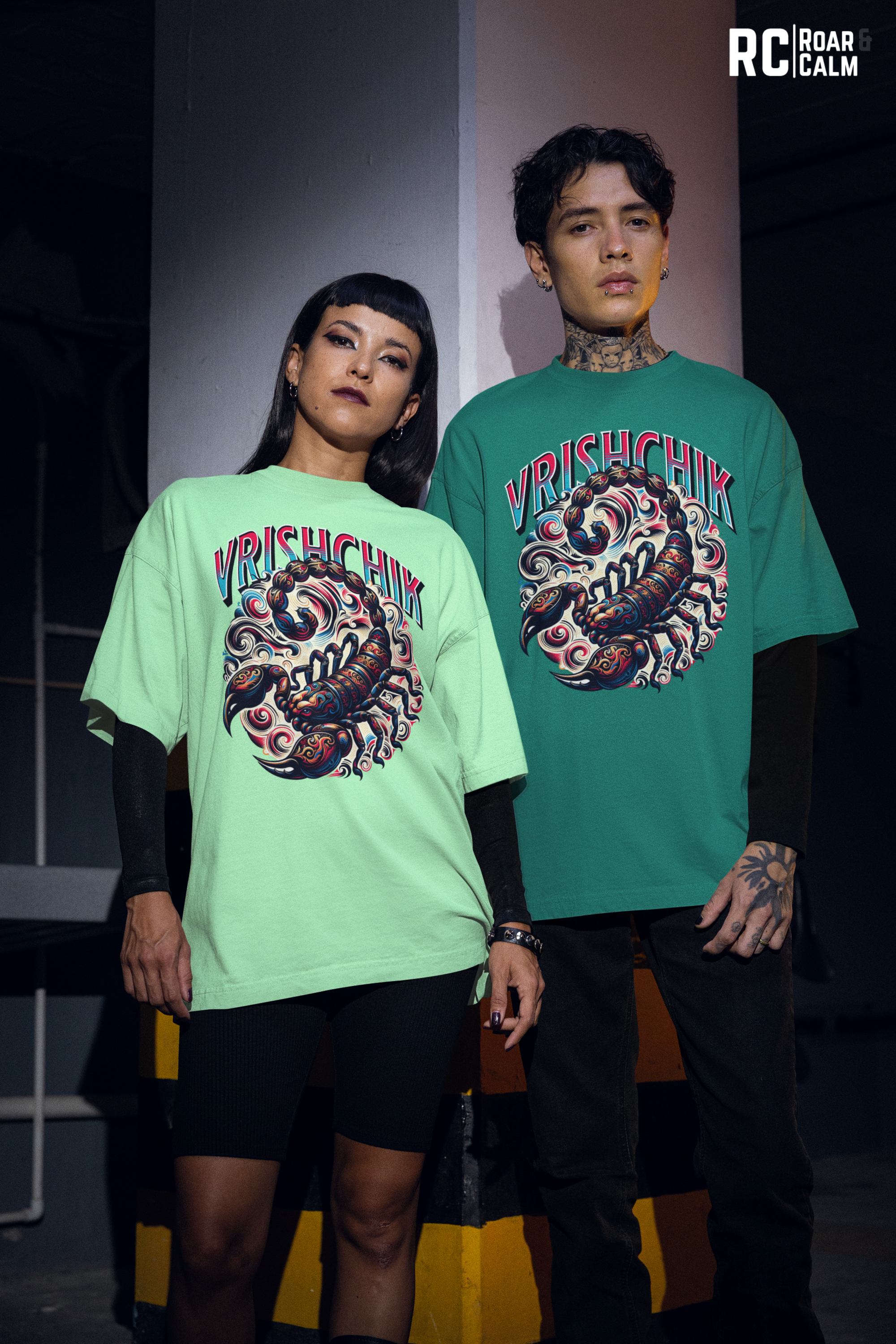 Vrischika Zodiac Oversized T-Shirt (UNISEX) – Roar & Calm Collection