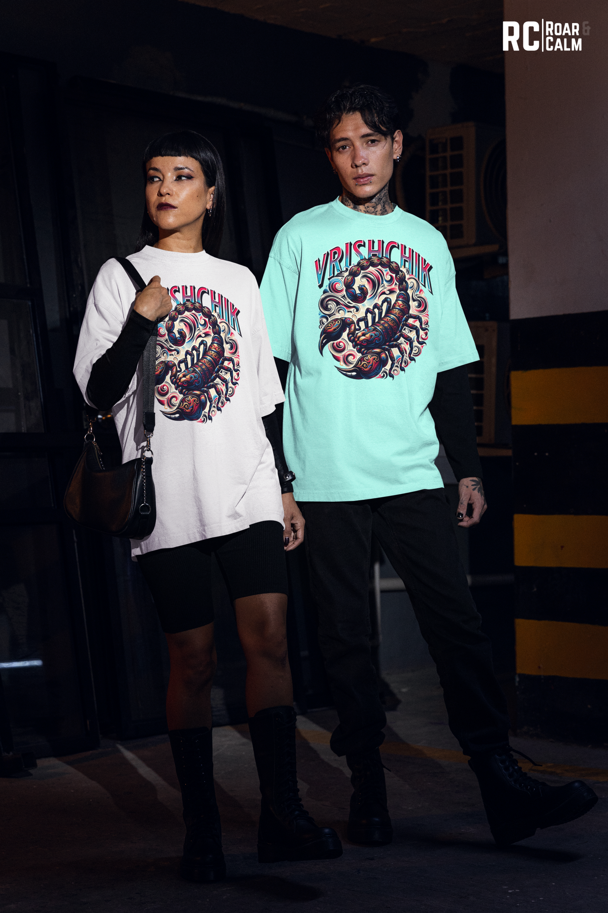 Vrischika Zodiac Oversized T-Shirt (UNISEX) – Roar & Calm Collection