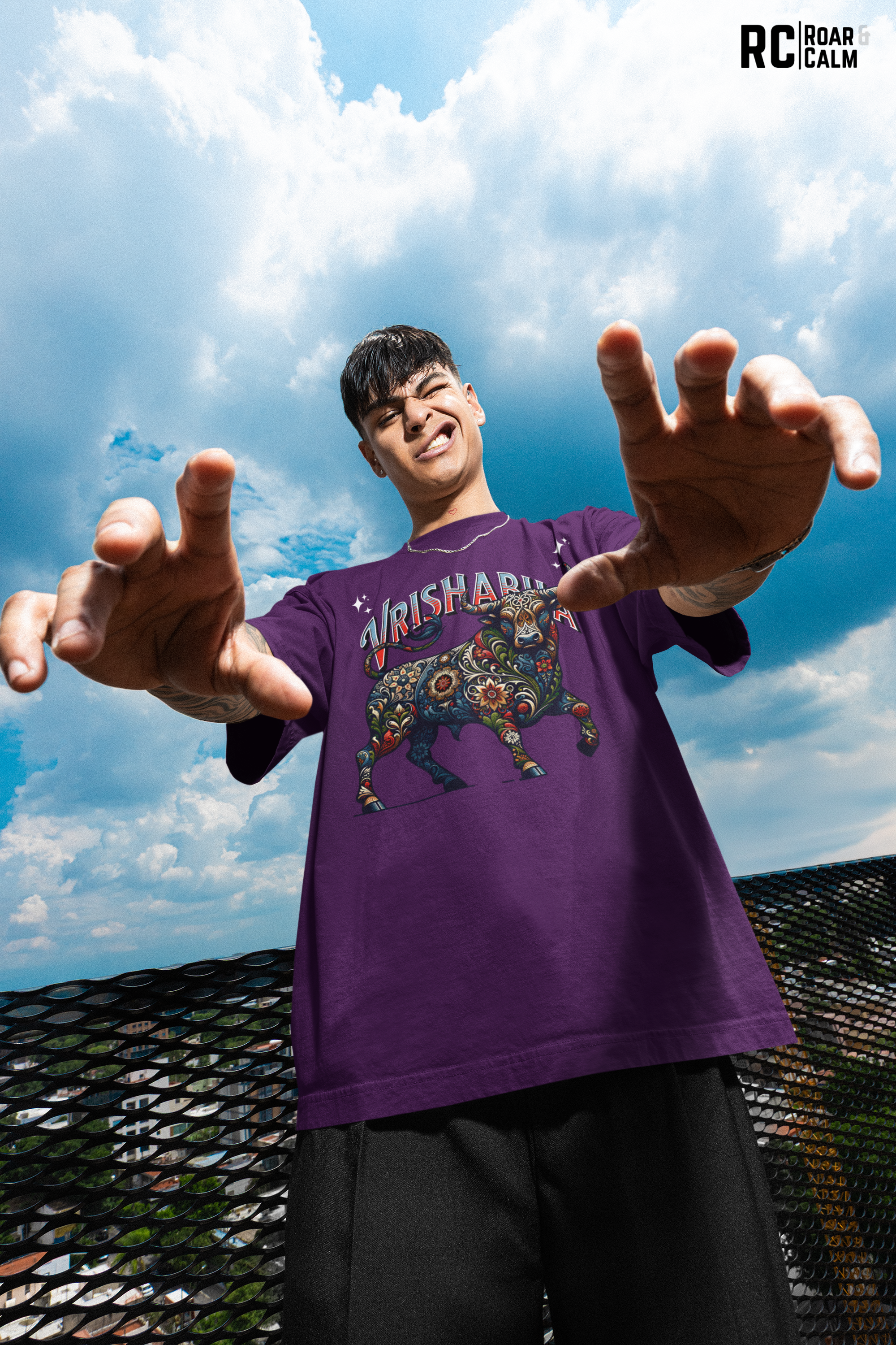 Vrushabha Zodiac Oversized T-Shirt (UNISEX) – Roar & Calm Collection