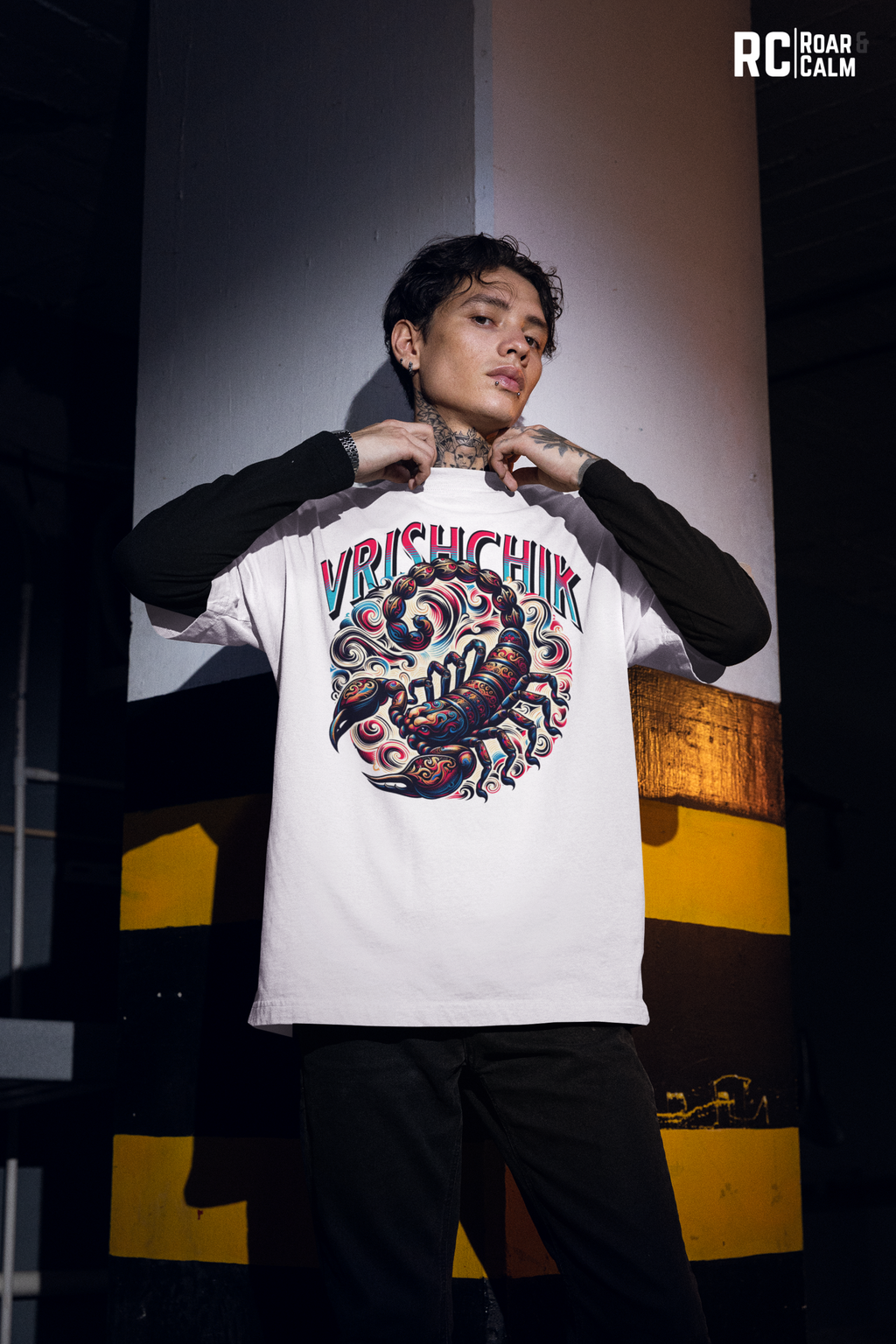 Vrischika Zodiac Oversized T-Shirt (UNISEX) – Roar & Calm Collection