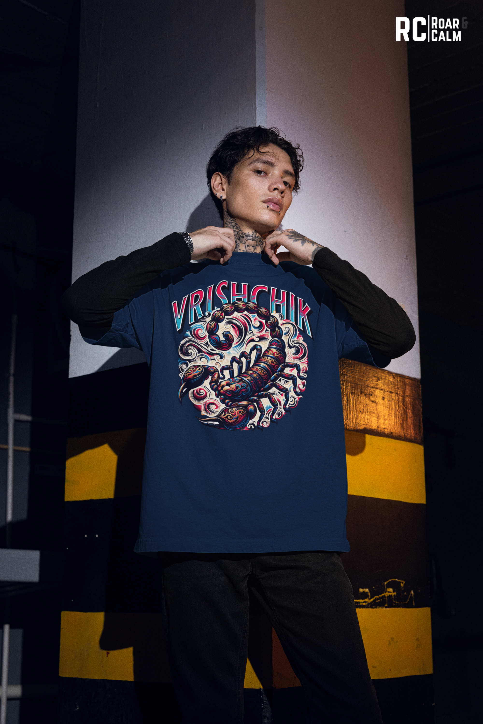 Vrischika Zodiac Oversized T-Shirt (UNISEX) – Roar & Calm Collection