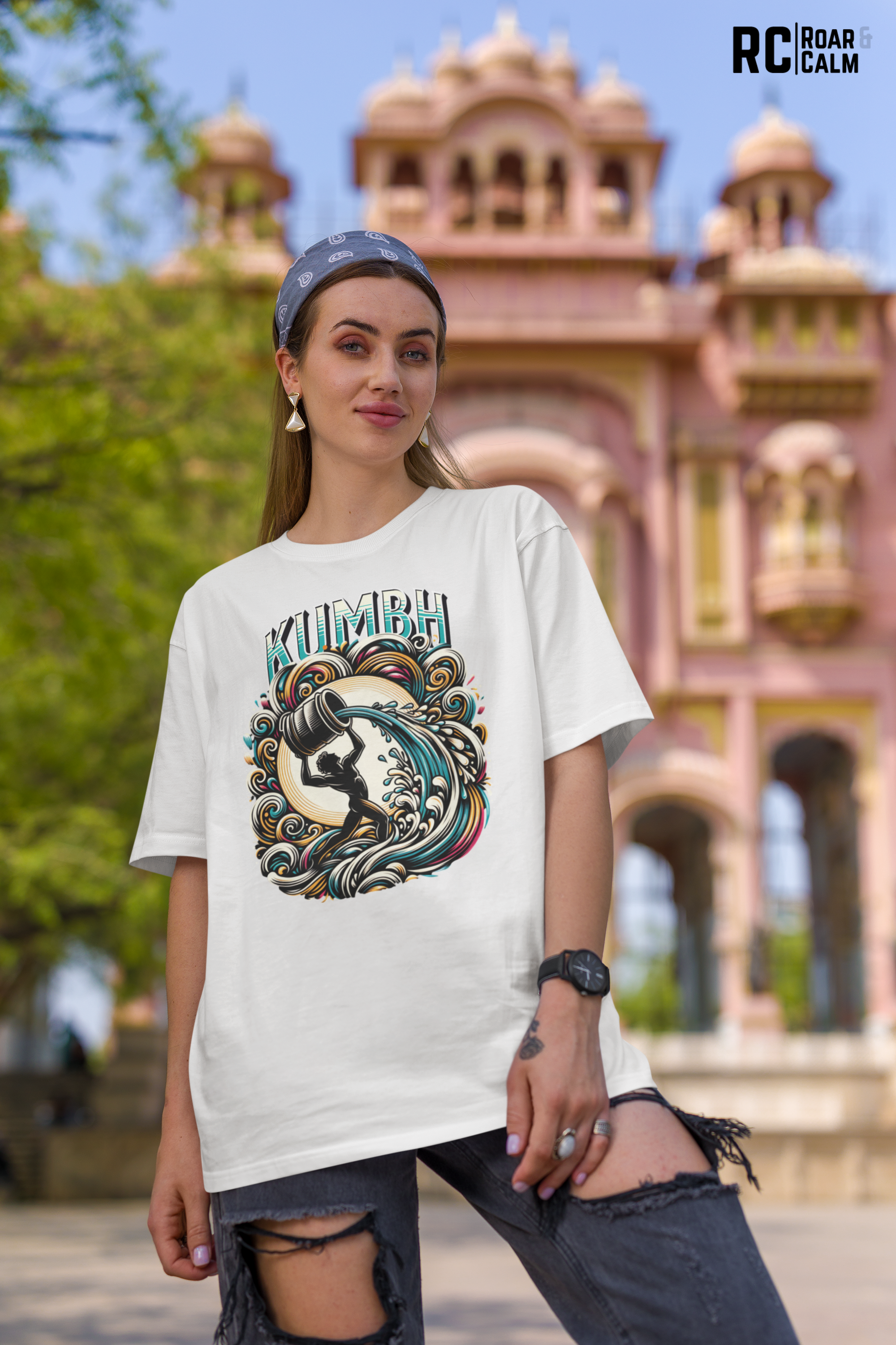 Kumbha Zodiac Oversized T-Shirt (UNISEX) – Roar & Calm Collection