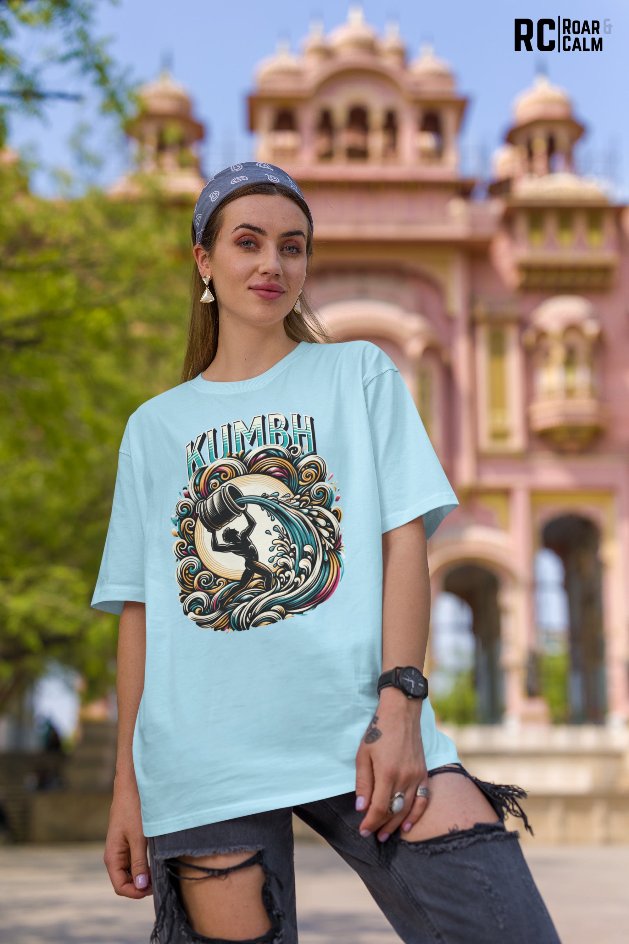 Kumbha Zodiac Oversized T-Shirt (UNISEX) – Roar & Calm Collection