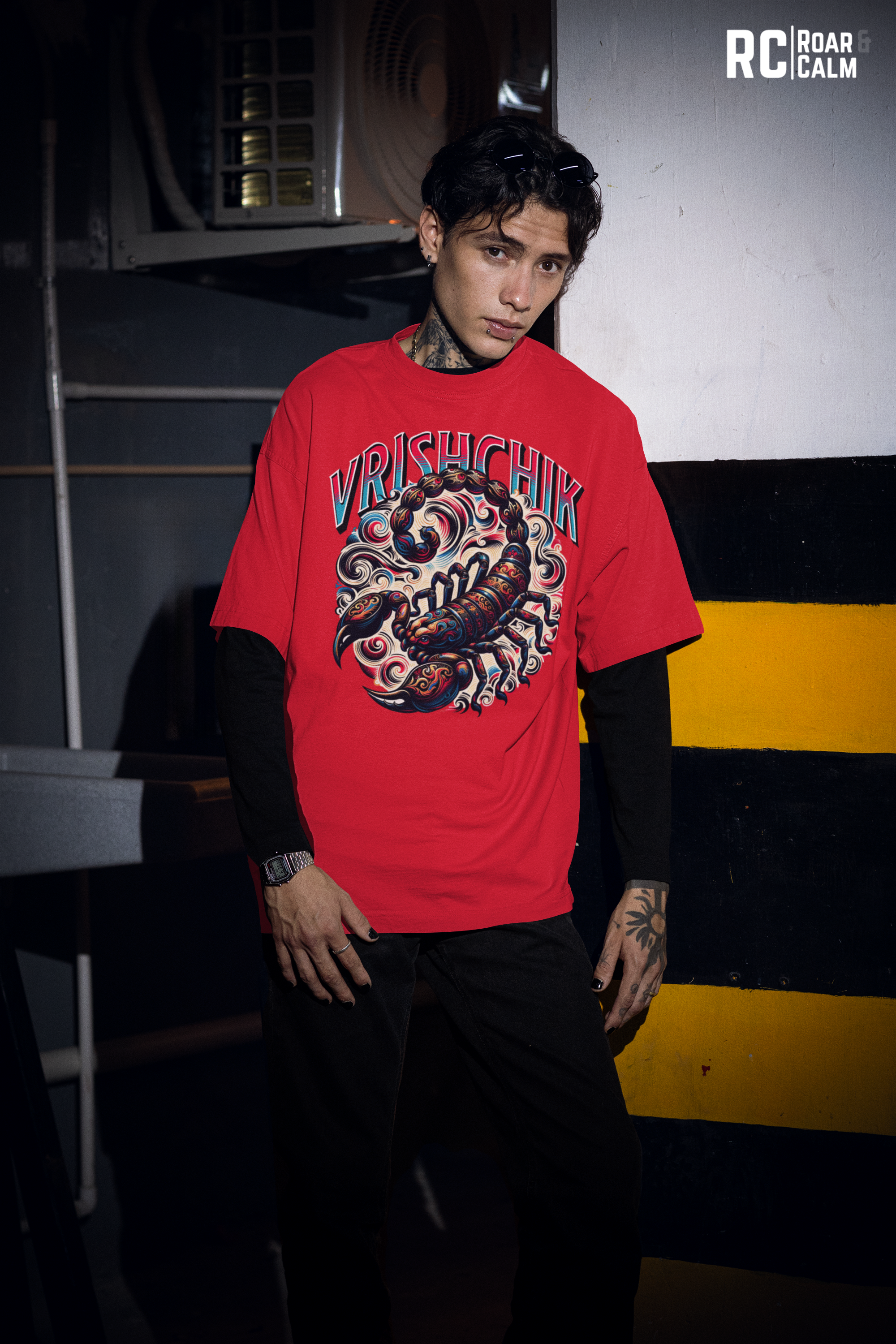 Vrischika Zodiac Oversized T-Shirt (UNISEX) – Roar & Calm Collection