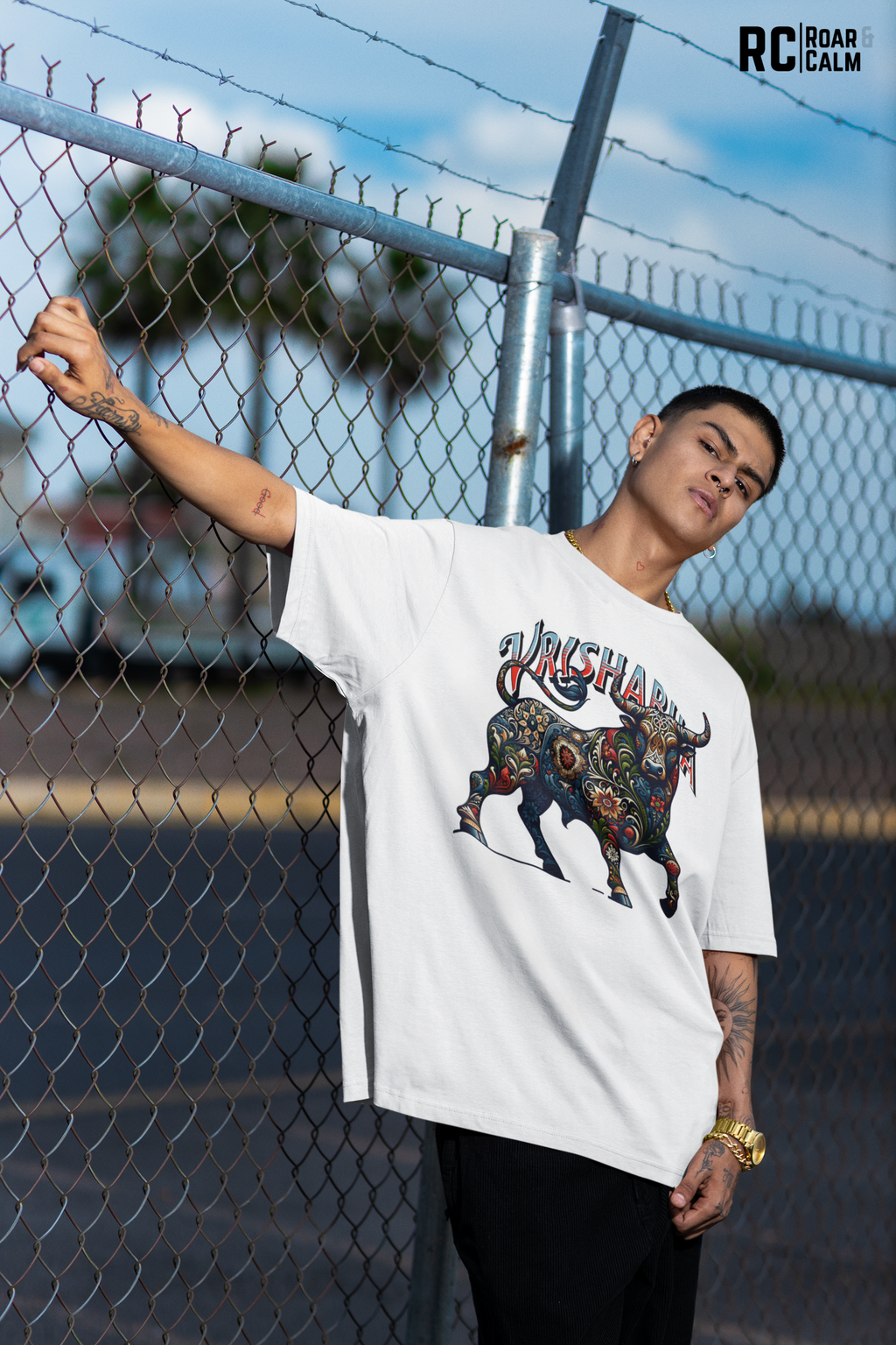 Vrushabha Zodiac Oversized T-Shirt (UNISEX) – Roar & Calm Collection
