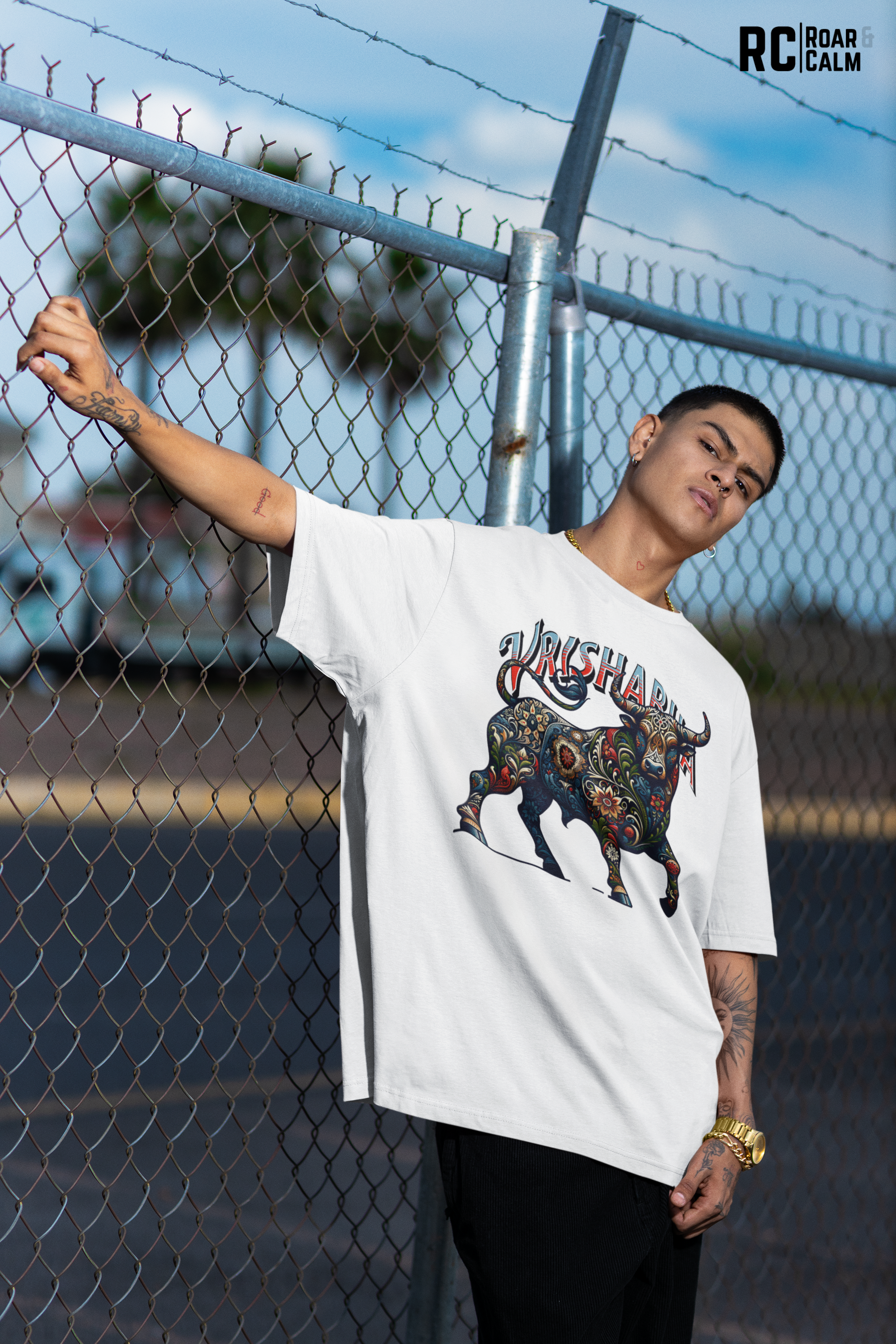Vrushabha Zodiac Oversized T-Shirt (UNISEX) – Roar & Calm Collection