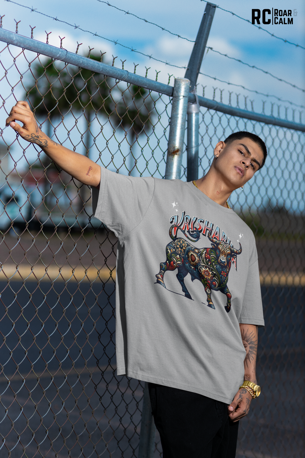 Vrushabha Zodiac Oversized T-Shirt (UNISEX) – Roar & Calm Collection