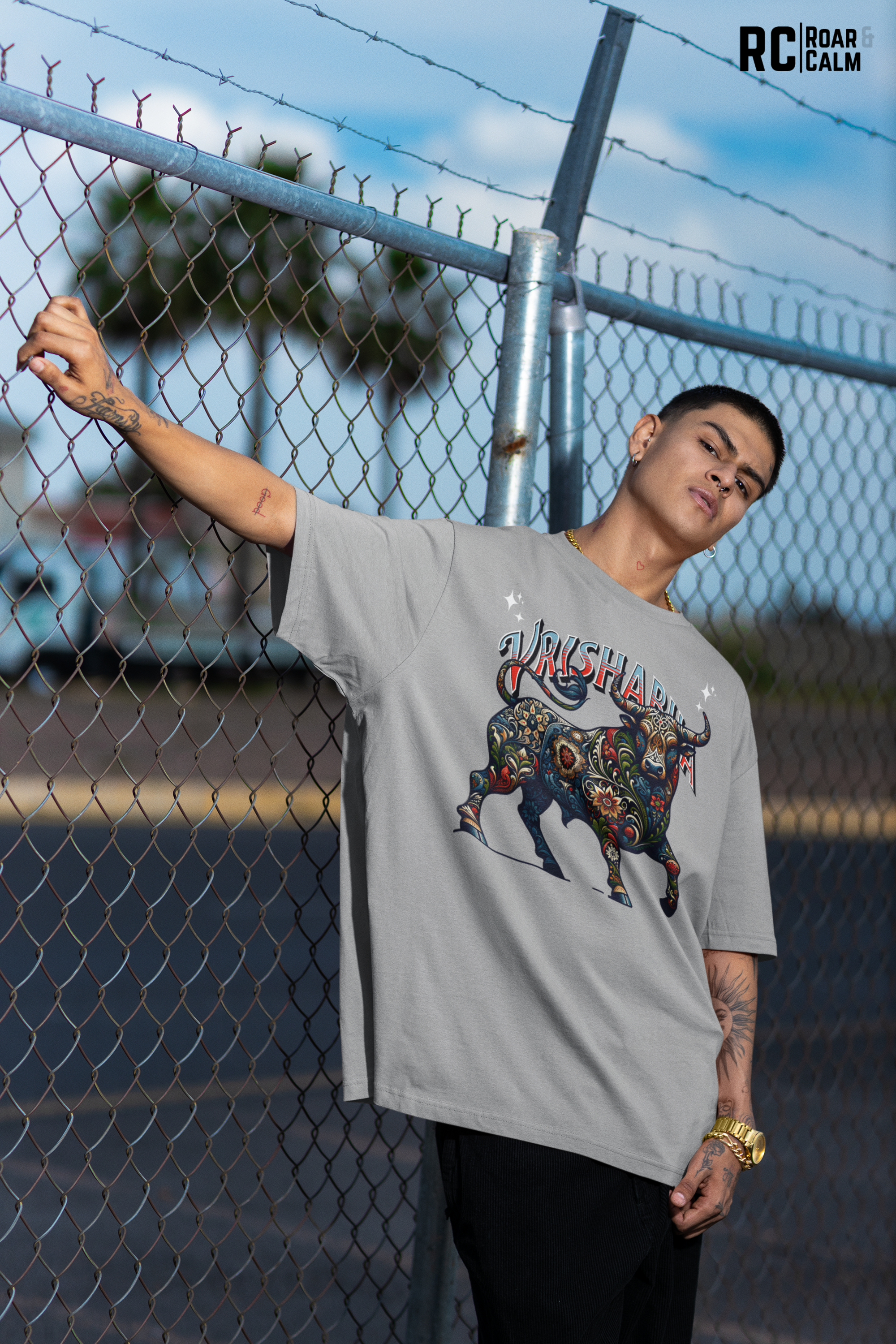 Vrushabha Zodiac Oversized T-Shirt (UNISEX) – Roar & Calm Collection