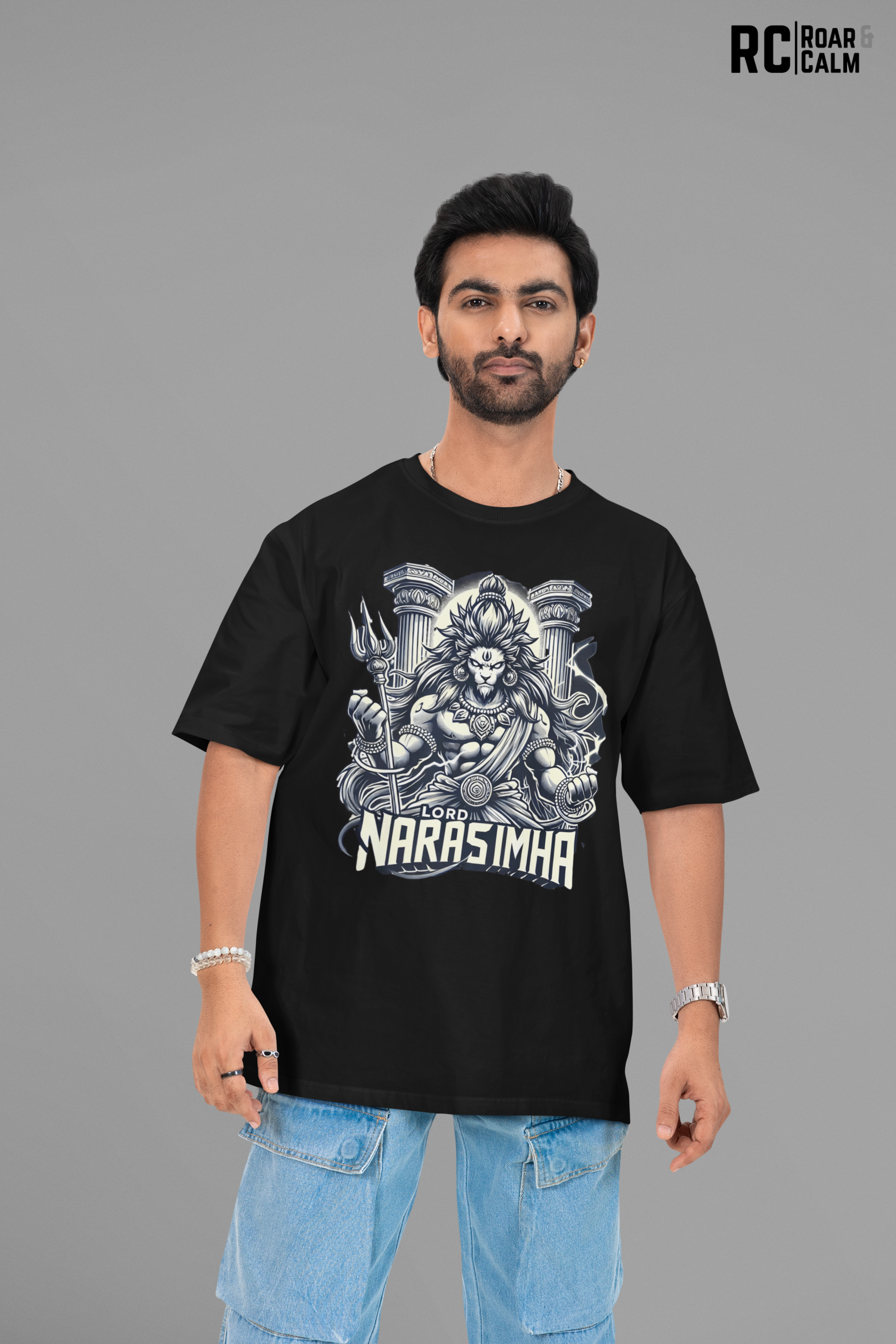 Narsimha Oversized T-Shirt – Roar & Calm Collection