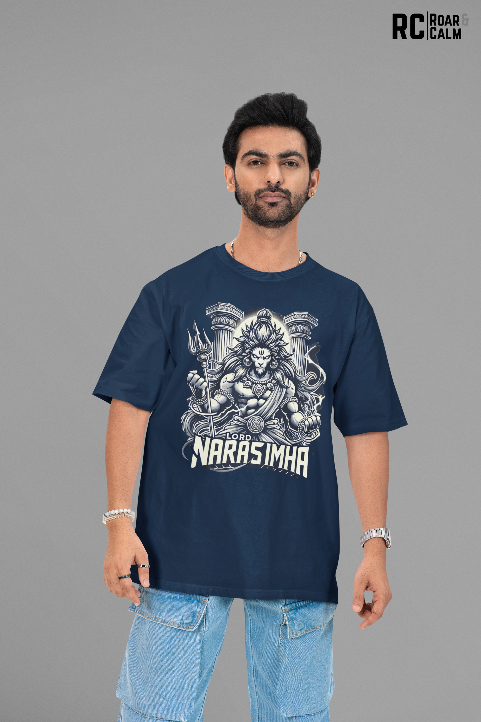 Narsimha Oversized T-Shirt – Roar & Calm Collection