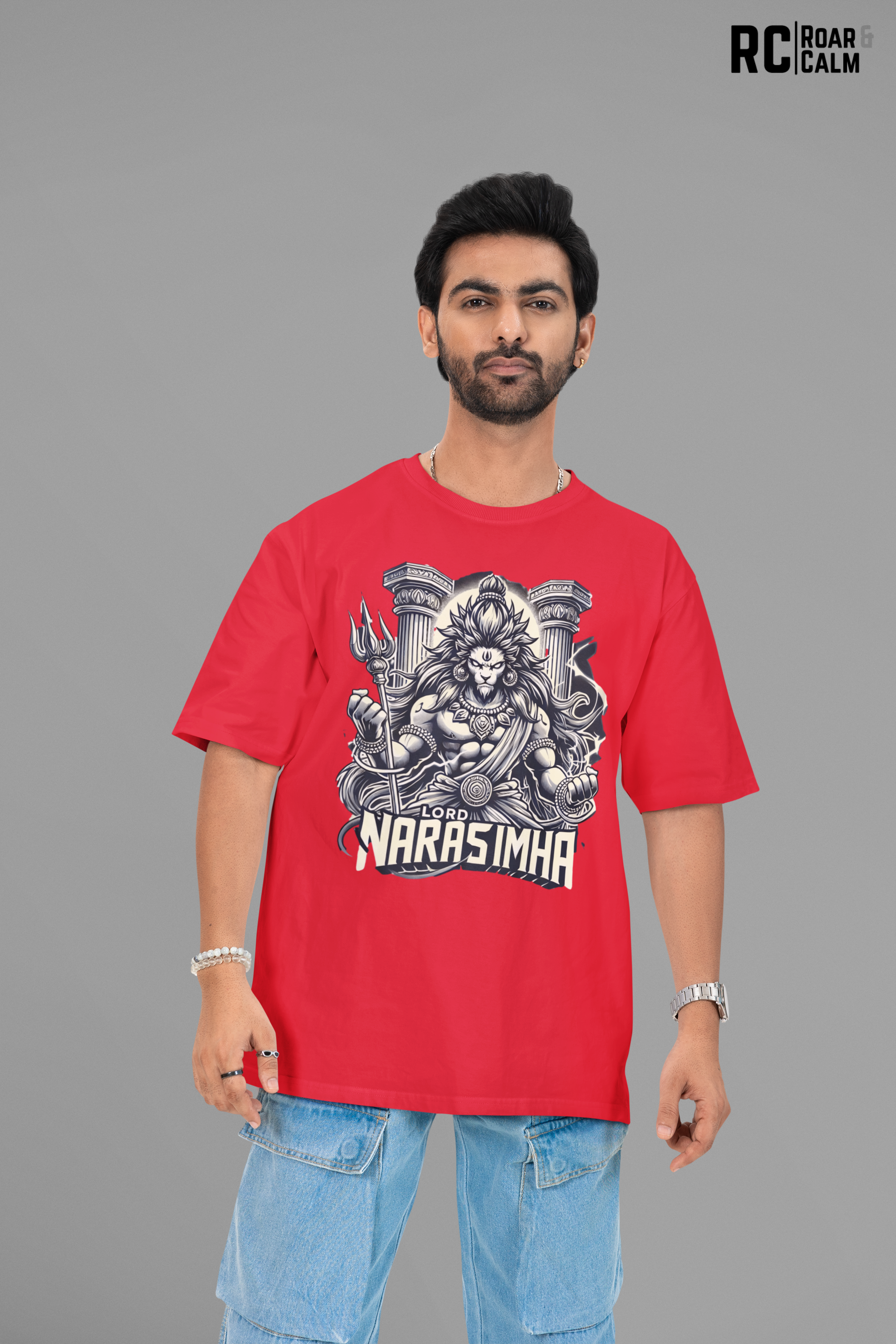 Narsimha Oversized T-Shirt – Roar & Calm Collection