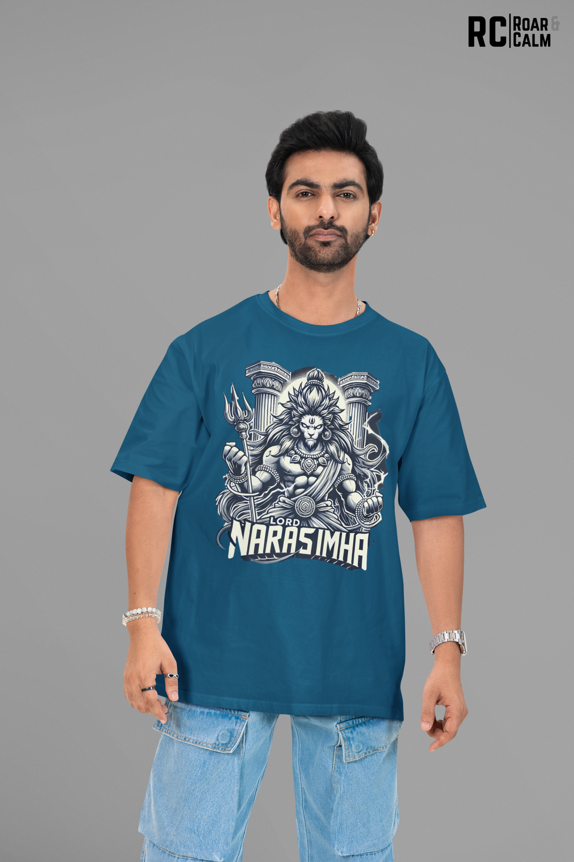 Narsimha Oversized T-Shirt – Roar & Calm Collection