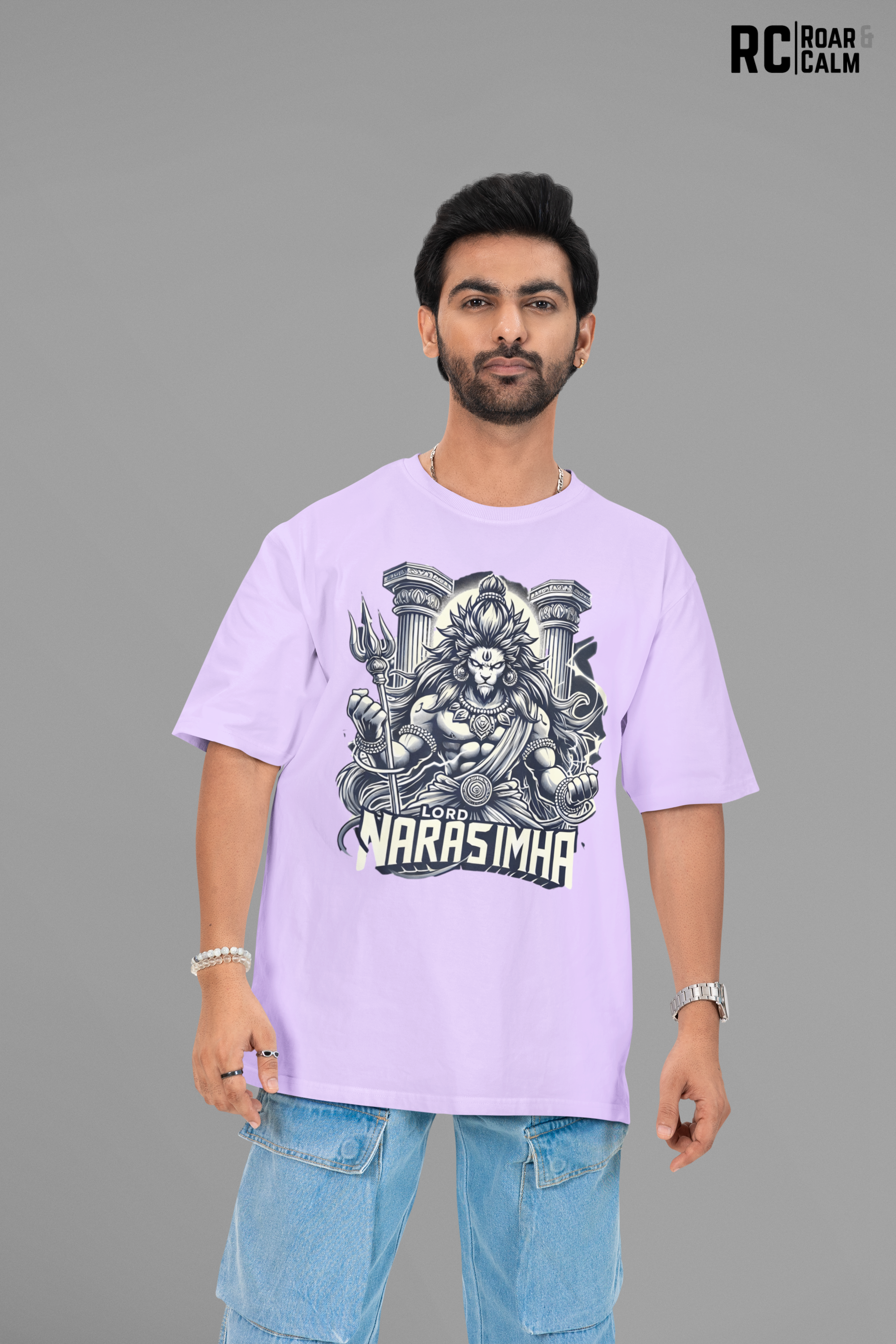 Narsimha Oversized T-Shirt – Roar & Calm Collection