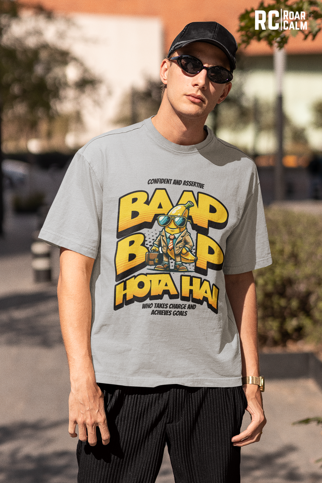 Baap Baap Hota Hai Oversized T-Shirt – Roar & Calm Collection