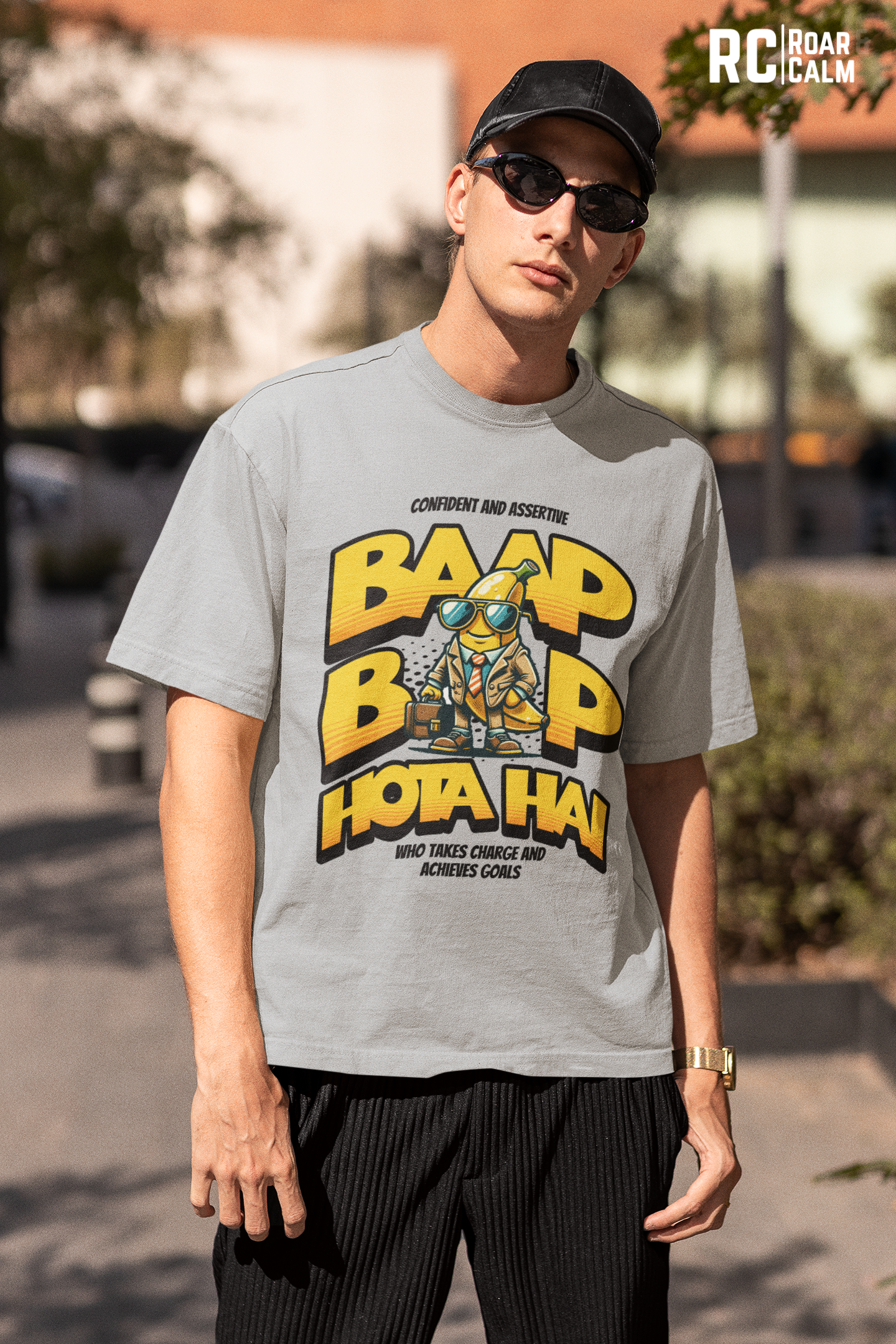 Baap Baap Hota Hai Oversized T-Shirt – Roar & Calm Collection