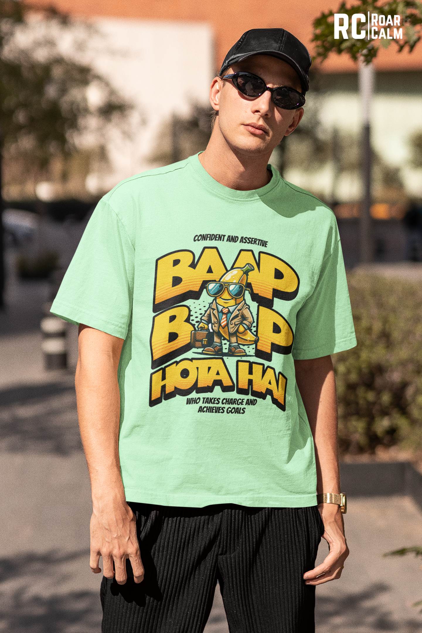 Baap Baap Hota Hai Oversized T-Shirt – Roar & Calm Collection