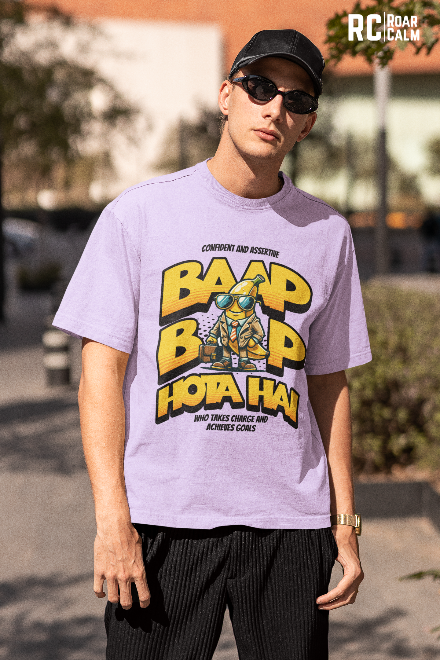 Baap Baap Hota Hai Oversized T-Shirt – Roar & Calm Collection