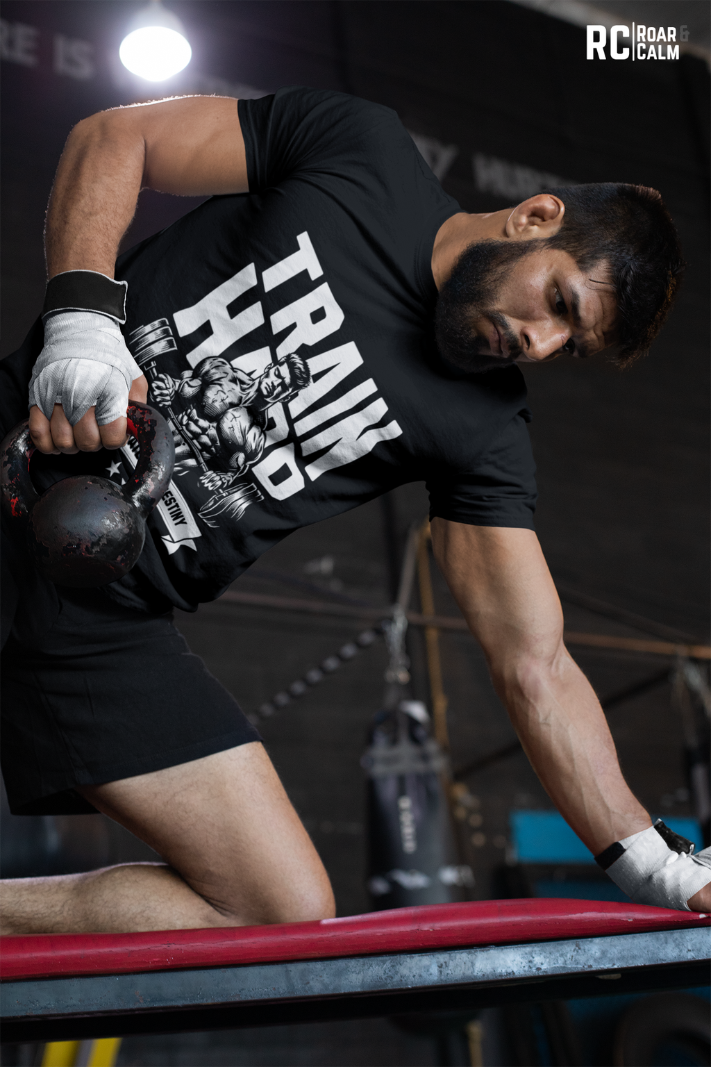 Train Hard Classic Gym T-Shirt – Roar & Calm Collection