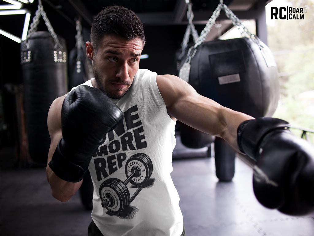 One More Rep Sleeveless Gym Tank – Roar & Calm Collection